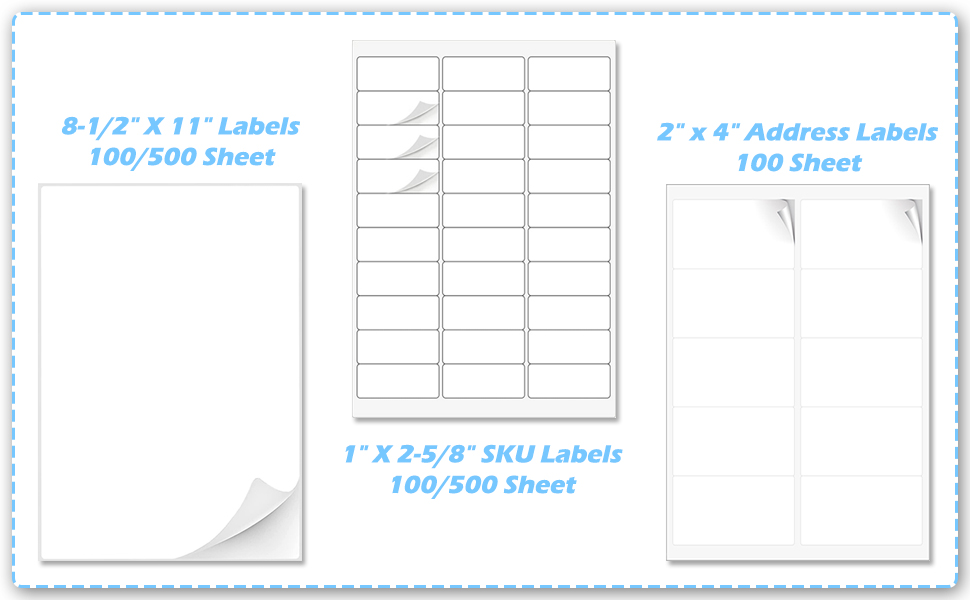 ETIQUETAS P-PRINTER 8-1/2¨X11¨(20 PZS)