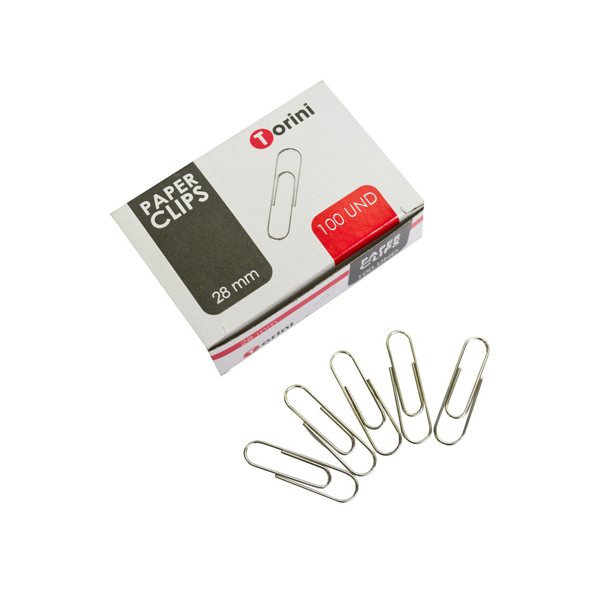 CLIP METALICO DE 28 MM CAJA X 10 CJITAS