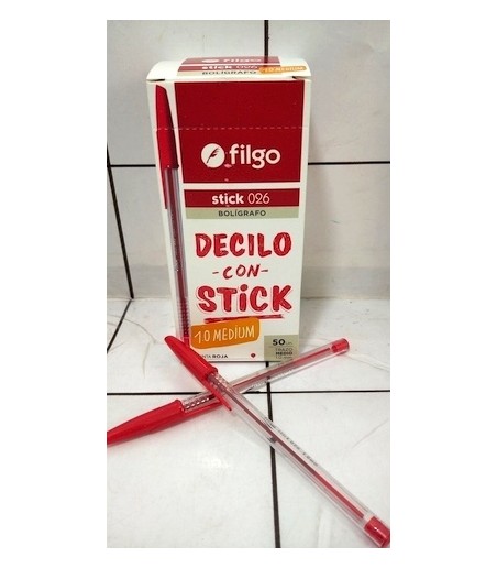 BOLIGRAFO PUNTA FINA 0.7 ROJO X 50 UNIDADES