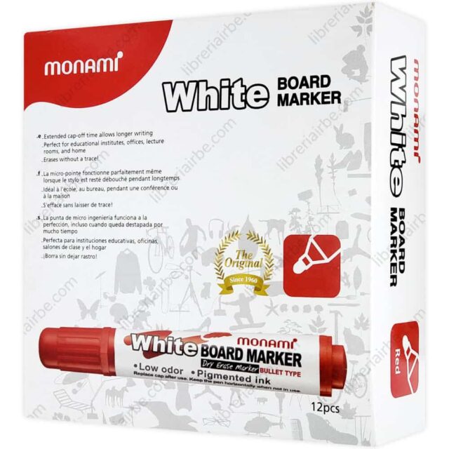 MARCADOR ROJO PARA/PIZARRA  (12 UNI)