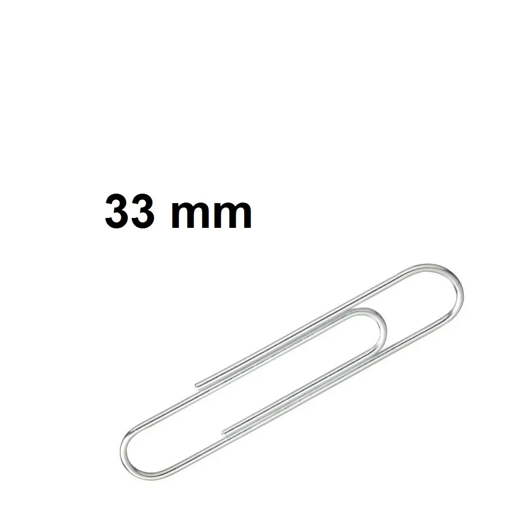 CLIP METALICO DE 33 MM X 100 UNIDADES