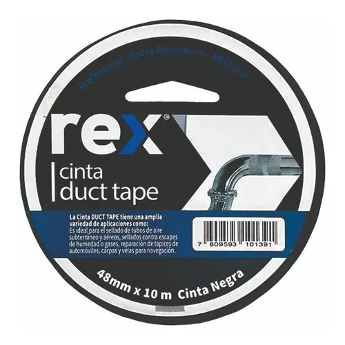 CINTA DE TELA MULTIUSO 48 MM X 10 Y NEGRO