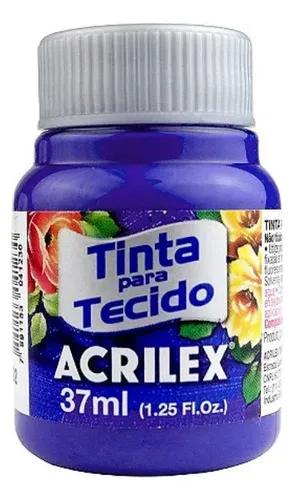 ACRILEX 04140/505 PINTURA P/TELA MATE AZUL COBALTO 37 ML 