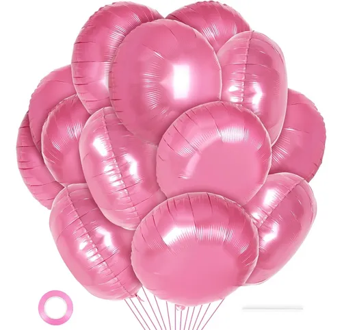 GLOBO METALIZADO ROSA X 50 UNI
