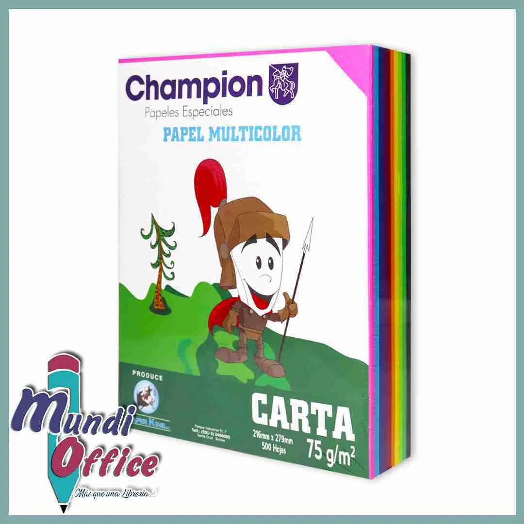 PAPEL BOND CARTA COLORES SURTIDOS PAQ DE 500 HJS