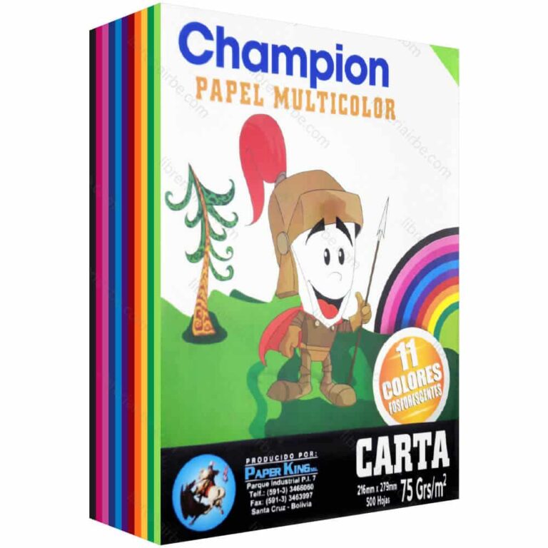 PAPEL BOND CARTA COLORES SURTIDOS PAQ DE 500 HJS
