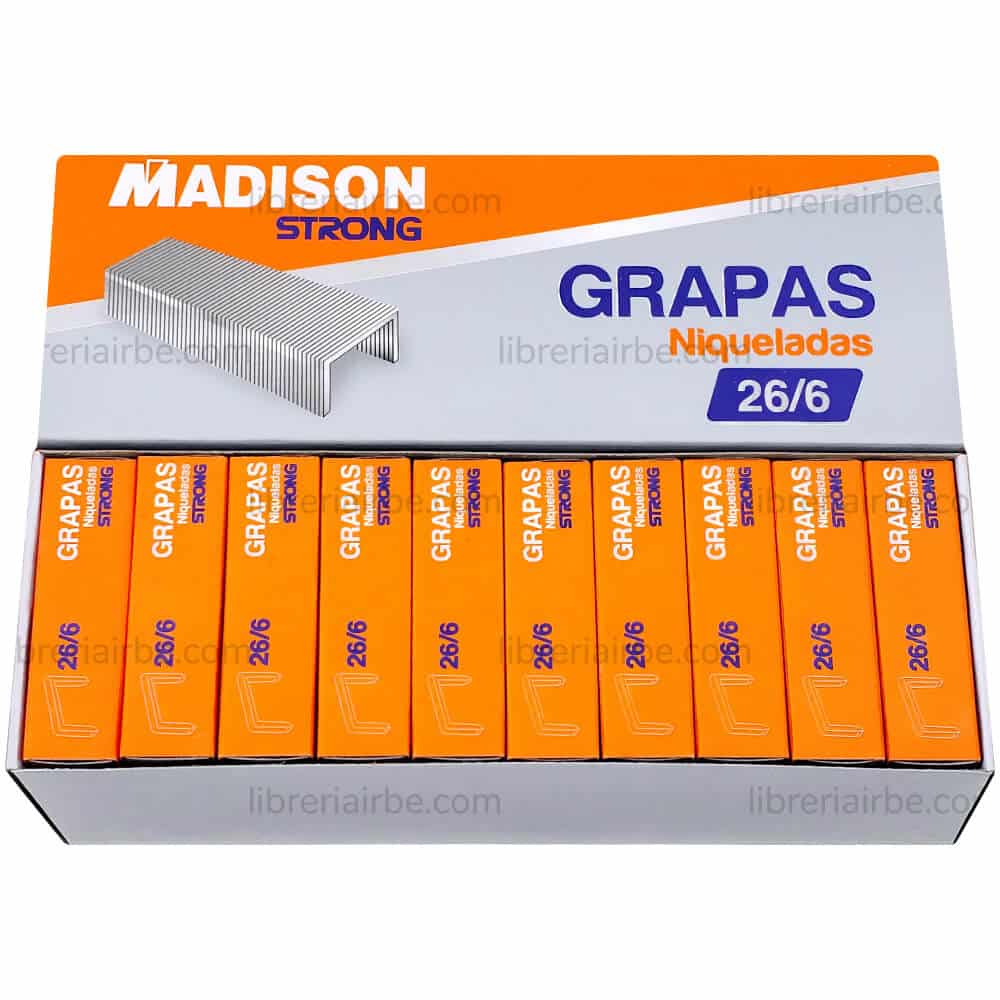 GRAPAS 26/6 X 10 cajitas x 1000 UND