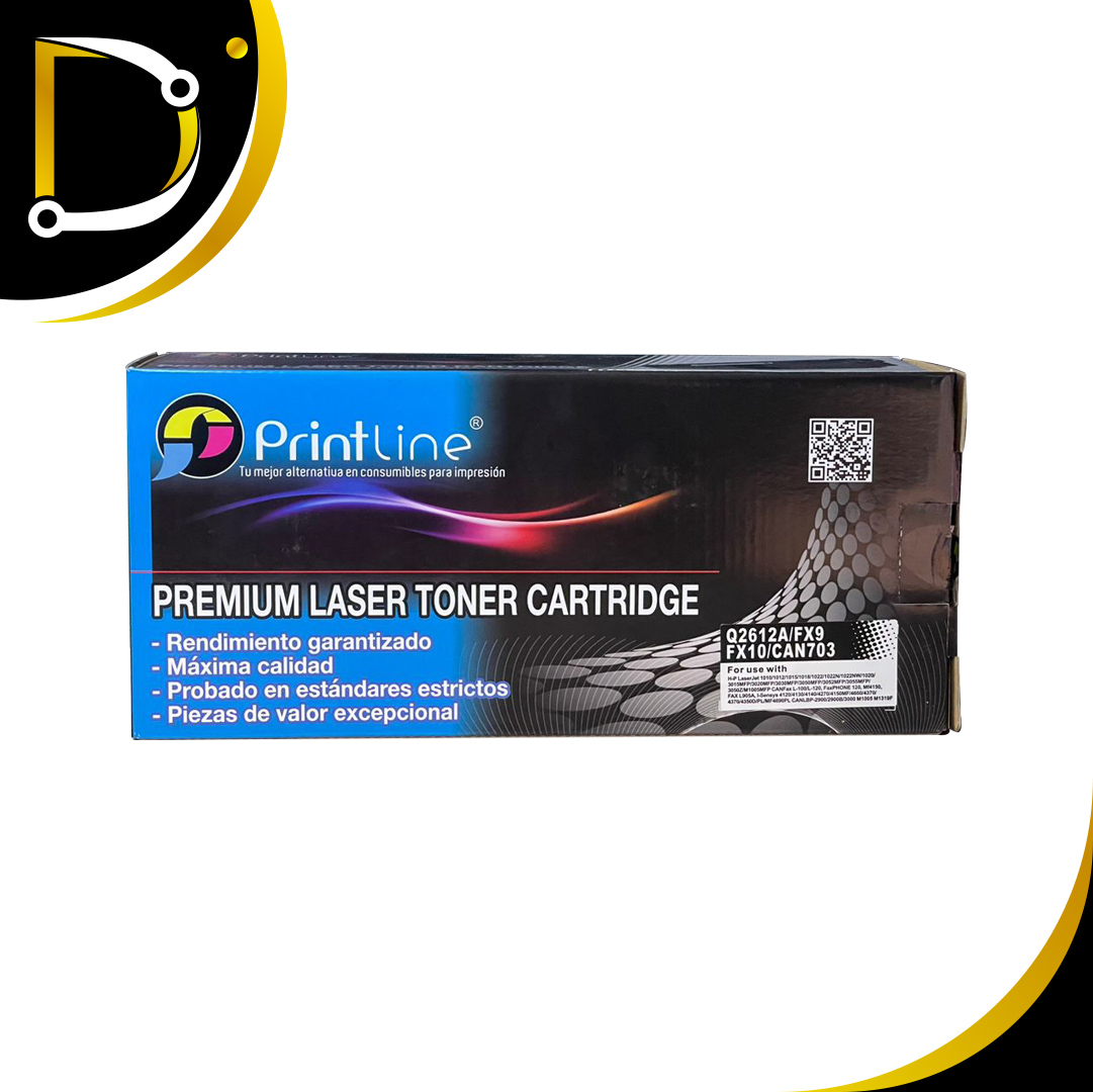  TONER PRINTLINE Q2612A/FX9/FX10/CAN 103/104/703. 2000 PAG. HP