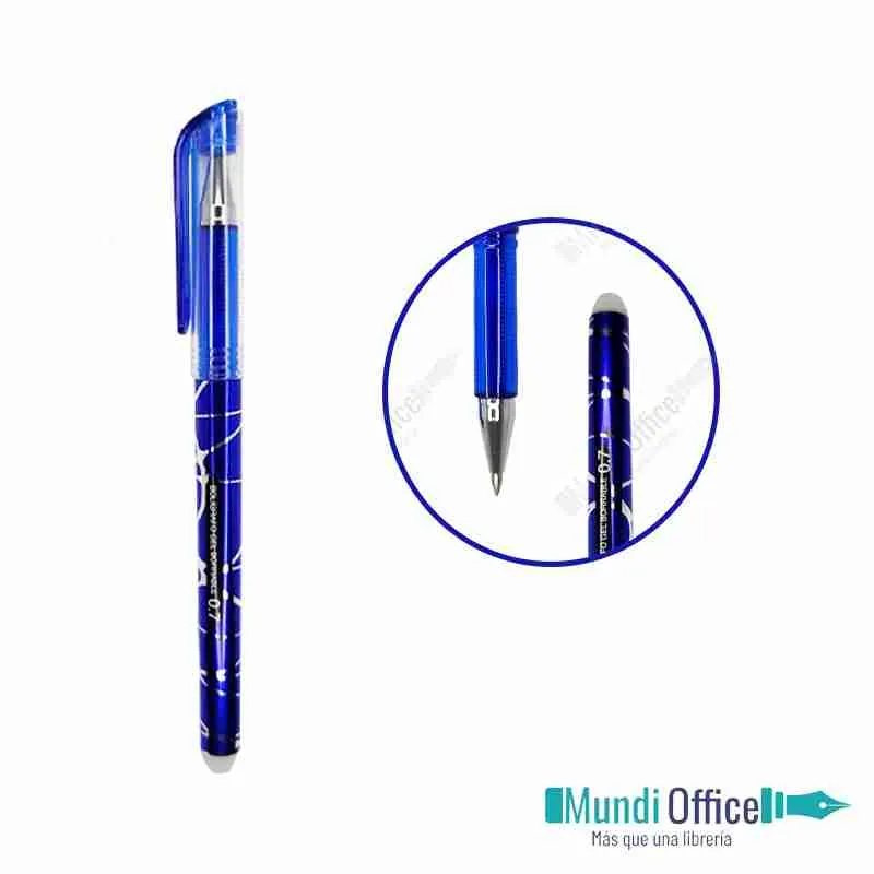 BOLIGRAFOS BORRABLES OFFICE 0.7 AZUL