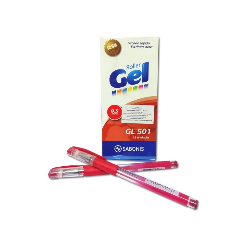 BOLIGRAFO ROLLER GEL 501 X 12 UNI ROJO