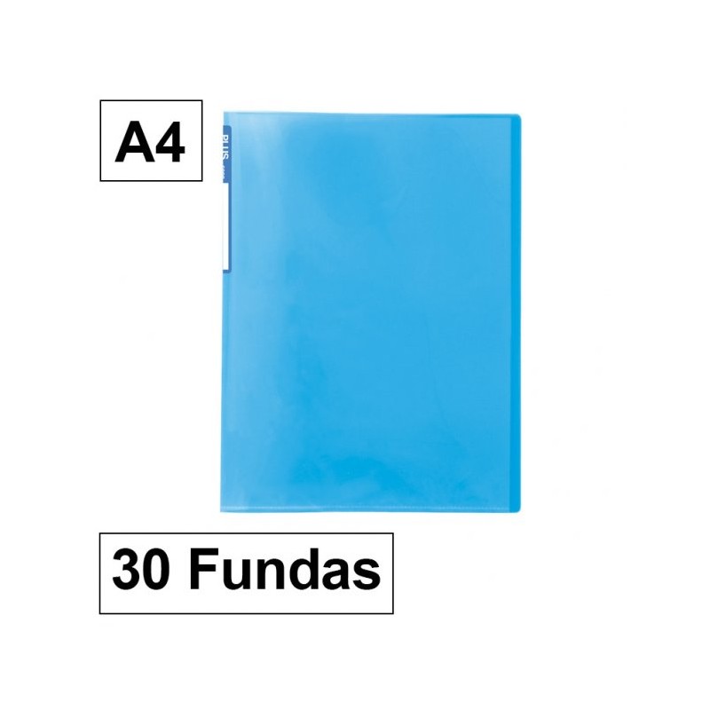 FOLDER FT-80 FUNDAS TAMAÑO/A4 AZUL + CAJA DE ARCHIVO PLAST.