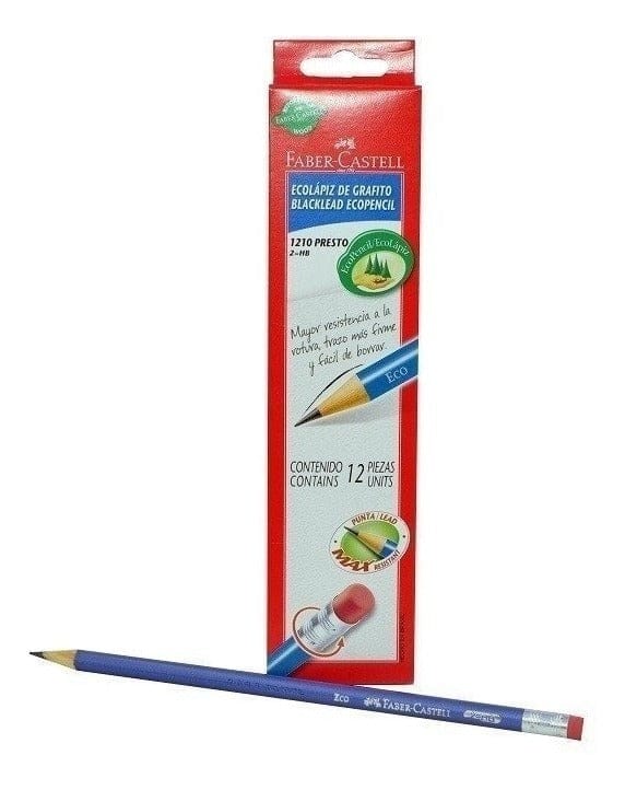 ECOLAPIZ DE GRAFITO AZUL X 12 UNI