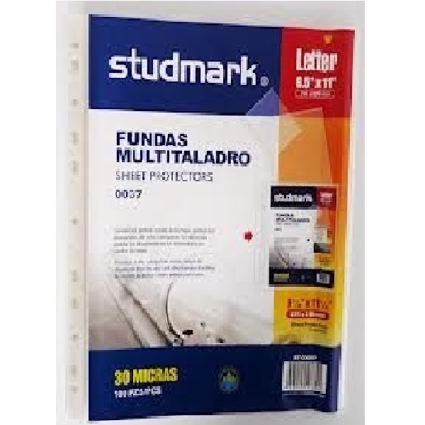 FUNDAS PLASTICAS  TAMAÑO/CARTA 30MIC (PQTE X 100U)