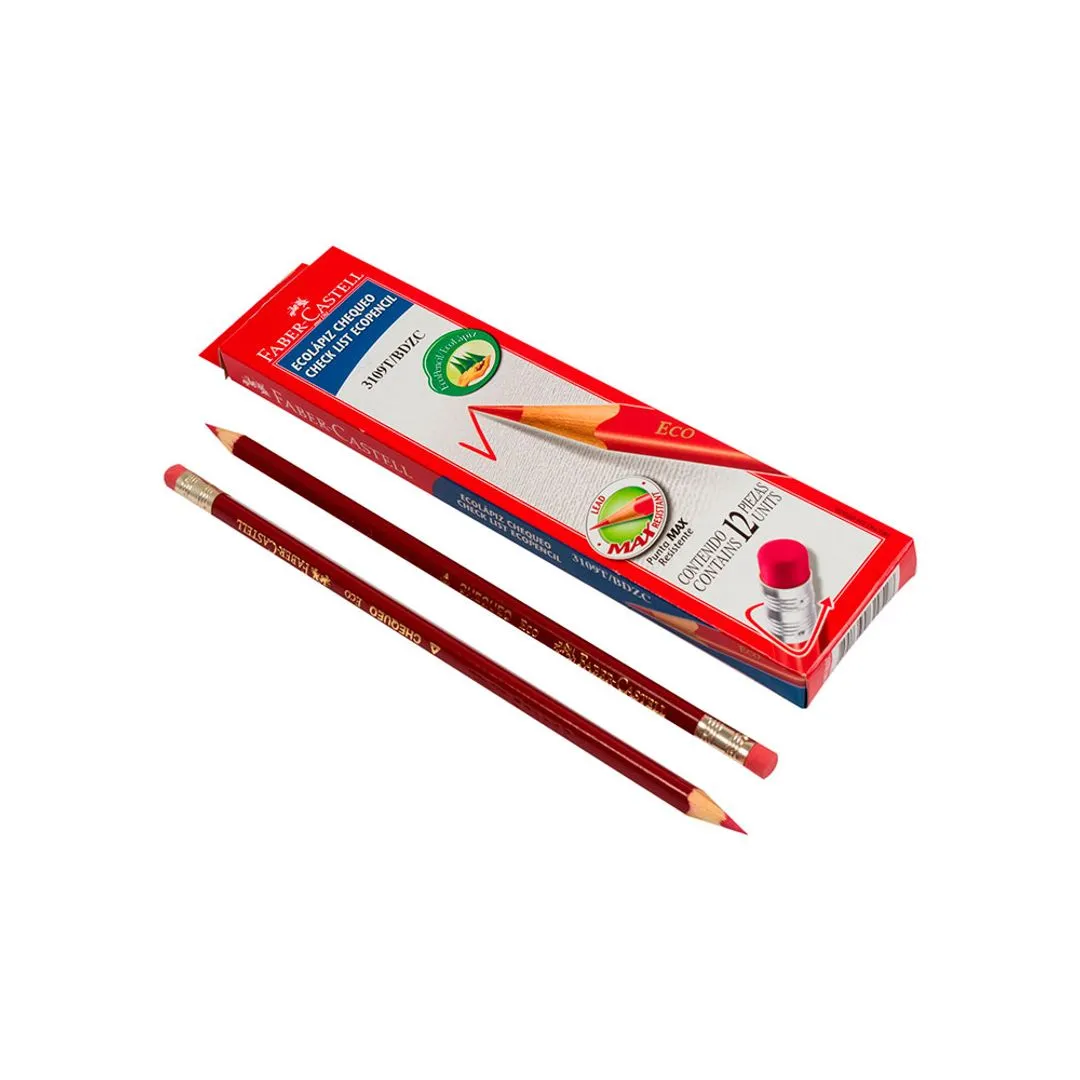 LAPIZ ROJO CHEQUEO ECO CON BORRADOR